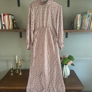 Zara Purple Floral Long Sleeve Dress